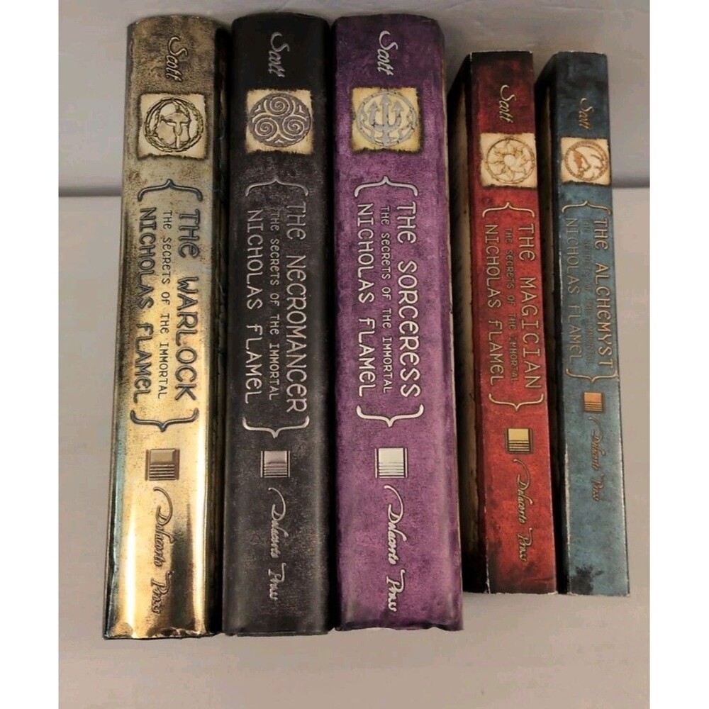 Michael Scott Secrets of the Immortal Nicholas Flamel Book Lot Of 5 Magician..
